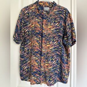 4th Dimension Unisex Shirt size large wearable art deco abstract multicolor